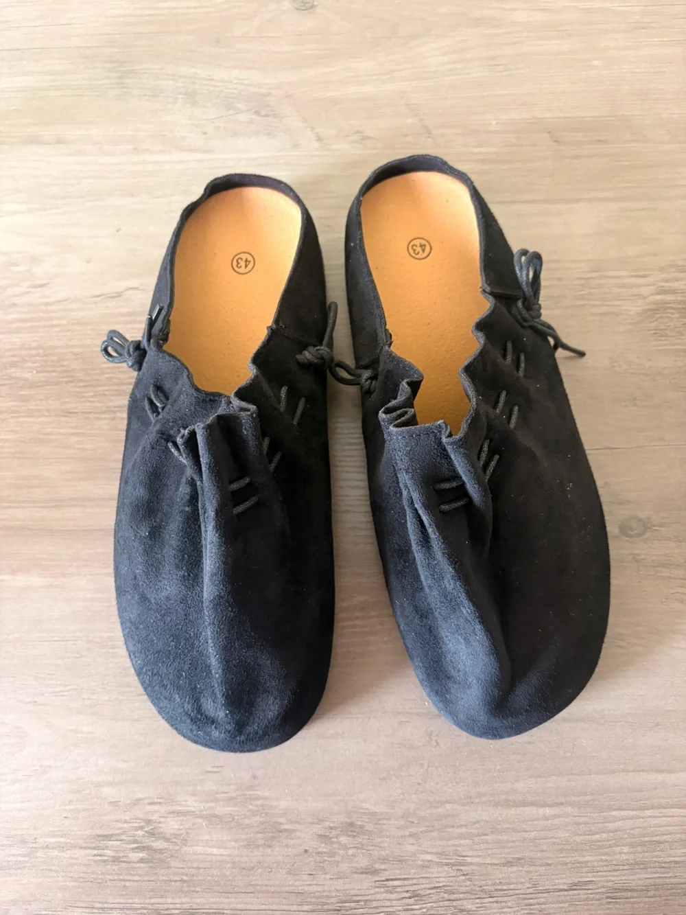 Black Suede Slip-On Mule Clogs men’s EU 43 US 9.5 NWOT